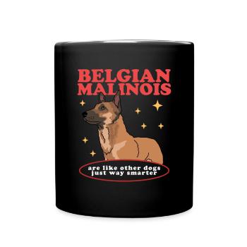 Belgian Shepherd Dog | Malinois Dog Gift - Full Colour Mug - black - Front