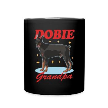 Doberman Dobie Grandpa Dog Owner Gift - Full Colour Mug - black - Front