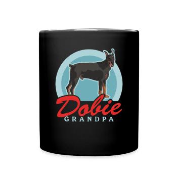 Doberman Dobie Grandpa | Dog Owner Gift - Full Colour Mug - black - Front
