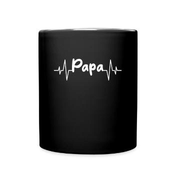 Battement de cœur de papa - Mug uni - noir - Devant