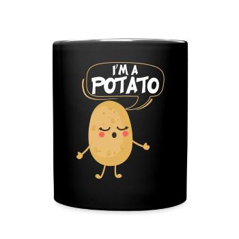 Im A Potato - Tasse einfarbig - Schwarz - Vorne