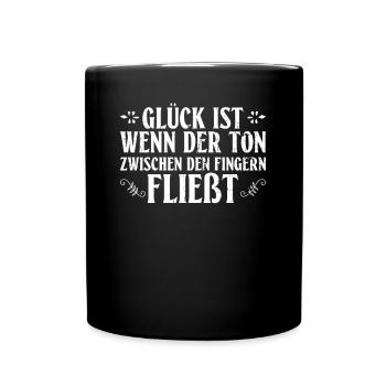 Glück Wenn Der Ton Zwischen Fingern Fließt Töpfer - Tasse einfarbig - Schwarz - Vorne