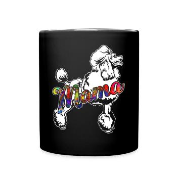 Poodle Poodle Mama - Full Colour Mug - black - Front