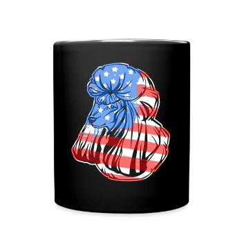 Poodle Poodle Flag - Full Colour Mug - black - Front