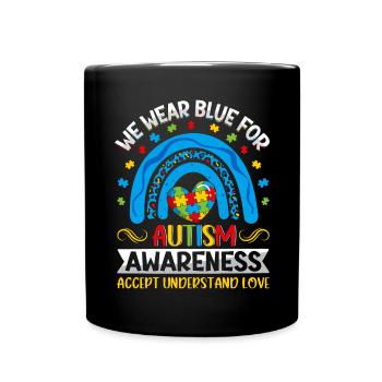 Blue for Autism Awareness Month Autism - Tasse einfarbig - Schwarz - Vorne