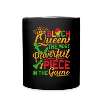 Black Queen piece in the Game - Full Colour Mug - black - Front