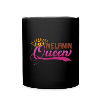 Melanin American Natural Afro - Tasse einfarbig - Schwarz - Vorne