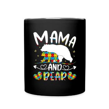Maman et l’autisme - Mug uni - noir - Devant