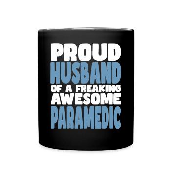 Fière épouse d’un sacré bon - Mug uni - noir - Devant