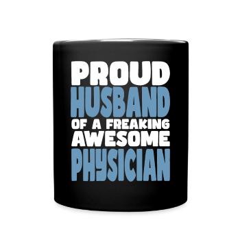 Fière épouse d’un sacré bon docteur - Mug uni - noir - Devant