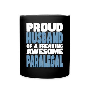 Fière épouse d’un sacré bon - Mug uni - noir - Devant