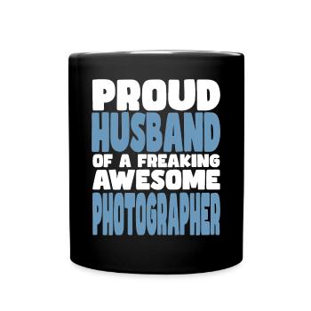 Fière épouse d’un sacré bon photographe - Mug uni - noir - Devant