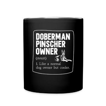 Doberman Pinscher Chien Dobie - Mug uni - noir - Devant
