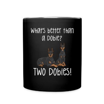 Doberman Pinscher Chien Dobie - Mug uni - noir - Devant