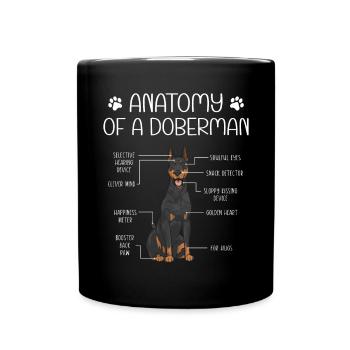 Doberman Pinscher Chien Dobie - Mug uni - noir - Devant