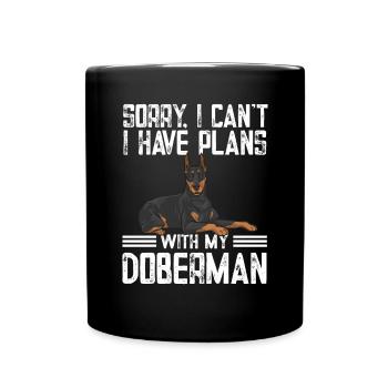 Doberman Pinscher Chien Dobie - Mug uni - noir - Devant