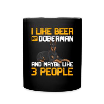 Doberman Pinscher Chien Dobie - Mug uni - noir - Devant