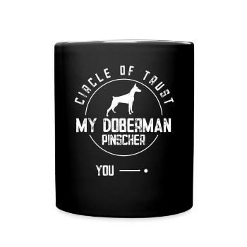 Doberman Pinscher Chien Dobie - Mug uni - noir - Devant