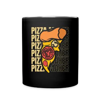 pizza maker pizza oven pizza pizza tray pizza maker - Full Colour Mug - black - Front