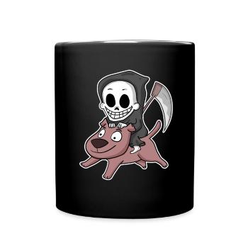 Grim Reaper Dog - Full Colour Mug - black - Front
