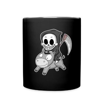 Grim Reaper Donkey - Full Colour Mug - black - Front