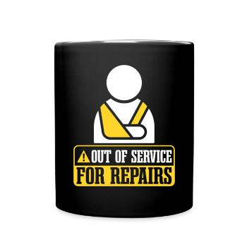 Hors service pour réparations - Mug uni - noir - Devant