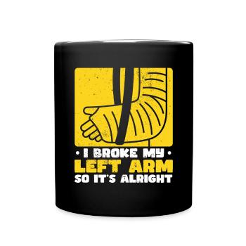 Drôle Broken Arm Elbow Poignet Main Joke - Mug uni - noir - Devant