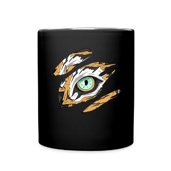 Tiger Eye Predator Costume - Full Colour Mug - black - Front