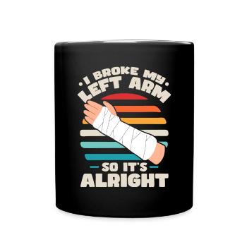 Bras cassé drôle - Mug uni - noir - Devant