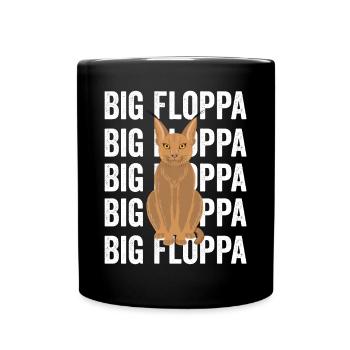 Big Floppa Caracal Cat Meme - Mug uni - noir - Devant
