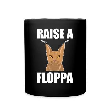 Big Floppa Caracal Cat Meme - Mug uni - noir - Devant
