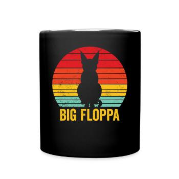 Big Floppa Karakal Katze Meme Retro - Tasse einfarbig - Schwarz - Vorne