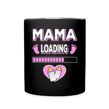 Maman Chargement Maman Mères Maman Maman Fête des mères - Mug uni - noir - Devant