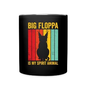 Big Floppa Caracal Retro - Full Colour Mug - black - Front
