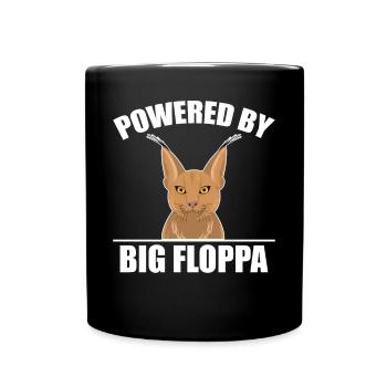Big Floppa Caracal Cat Meme - Mug uni - noir - Devant