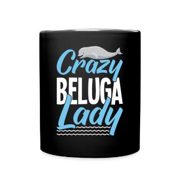 Beluga Whale Beluga Whale Whale Watching Dolphin Dolphin - Full Colour Mug - black - Front