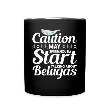 Beluga Whale Beluga Whale Whale Watching Dolphin Dolphin - Full Colour Mug - black - Front