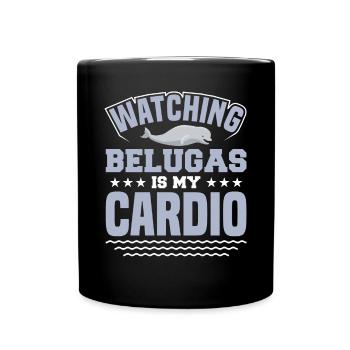 Beluga Whale Beluga Whale Whale Watching Dolphin Dolphin - Full Colour Mug - black - Front