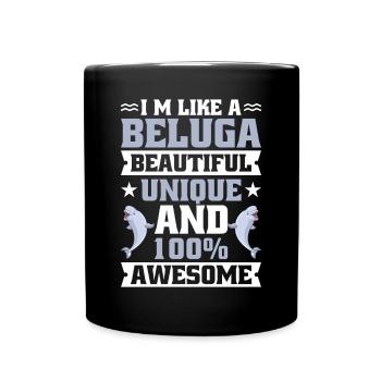 Beluga Whale Beluga Whale Whale Watching Dolphin Dolphin - Full Colour Mug - black - Front