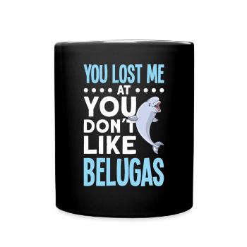 Beluga Whale Beluga Whale Whale Watching Dolphin Dolphin - Full Colour Mug - black - Front