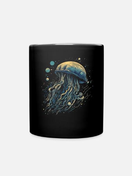 Qualle - Tasse einfarbig - Schwarz