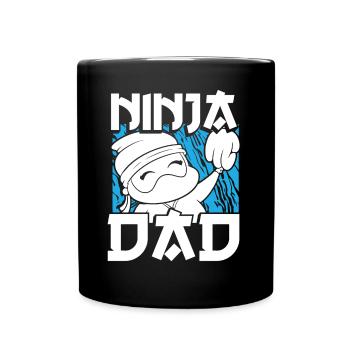 Papa ninja mignon - Mug uni - noir - Devant