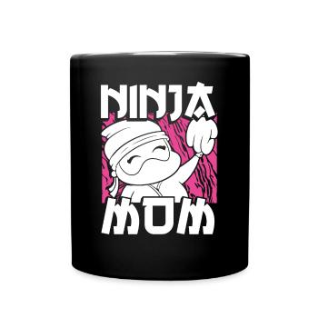 Maman ninja mignonne - Mug uni - noir - Devant