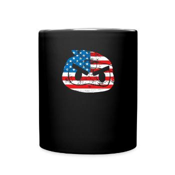 Drapeau ninja des États-Unis - Mug uni - noir - Devant