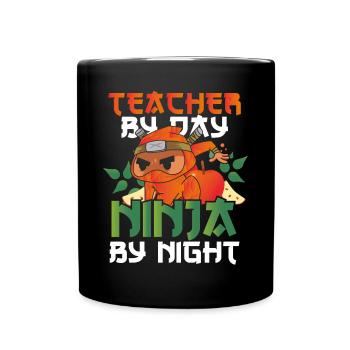 Professeur ninja la nuit - Mug uni - noir - Devant