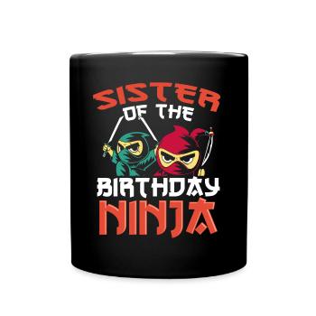 Soeur du ninja d’anniversaire - Mug uni - noir - Devant