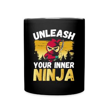 Libérez votre ninja intérieur - Mug uni - noir - Devant