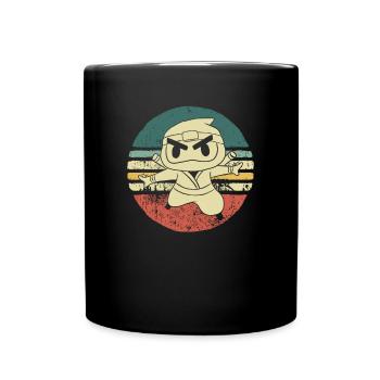 Starker Ninja In Vintage sonne - Tasse einfarbig - Schwarz - Vorne