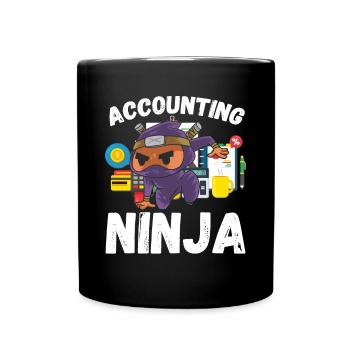 Buchhaltung Ninja - Tasse einfarbig - Schwarz - Vorne