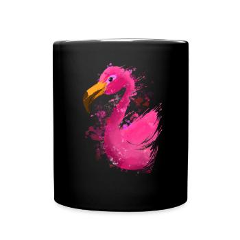 Colorful Flamingo - Full Colour Mug - black - Front